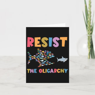 Tarjeta Resistir a los peces graciosos de la oligarquía co