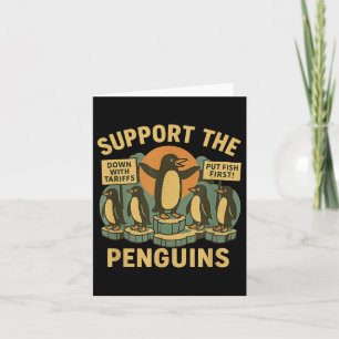 Tarjeta Resistir a los pingüinos contra la retro arancelar