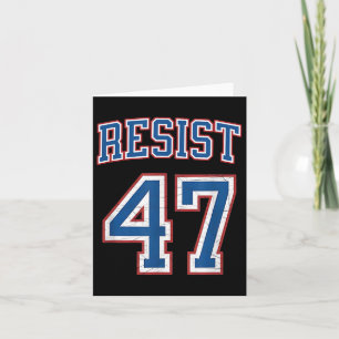 Tarjeta Resistir a Trump 47, problemas políticos retro