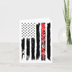 Tarjeta Resistir a Trump Tees - la bandera estadounidense 