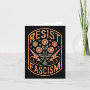 Tarjeta Resistir al fascismo como protesta contra Trump
