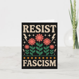 Tarjeta Resistir al fascismo como protesta contra Trump