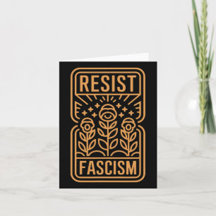 Tarjeta Resistir al fascismo como protesta contra Trump