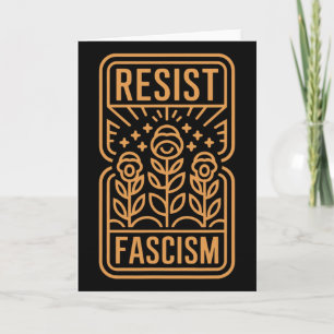 Tarjeta Resistir al Fascismo Protesta Trump Anti Trump