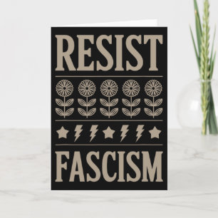 Tarjeta Resistir al Fascismo Protesta Trump Anti Trump 10