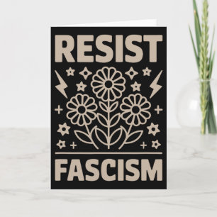 Tarjeta Resistir al Fascismo Protesta Trump Anti Trump 12 