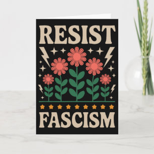 Tarjeta Resistir al Fascismo Protesta Trump Anti Trump 14 