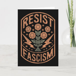 Tarjeta Resistir al Fascismo Protesta Trump Anti Trump _6 