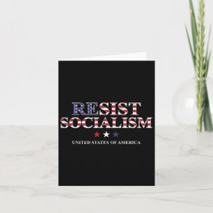 Tarjeta Resistir Al Socialismo Estados Unidos De América A