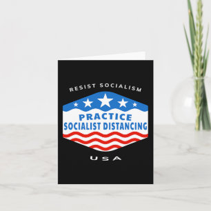 Tarjeta Resistir al socialismo - Practicar el distanciamie