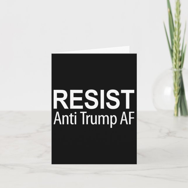 Tarjeta Resistir - Anti Trump Af - (Anverso)