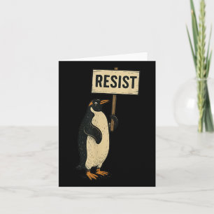 Tarjeta Resistir el activismo pingüino contra el diseño gr