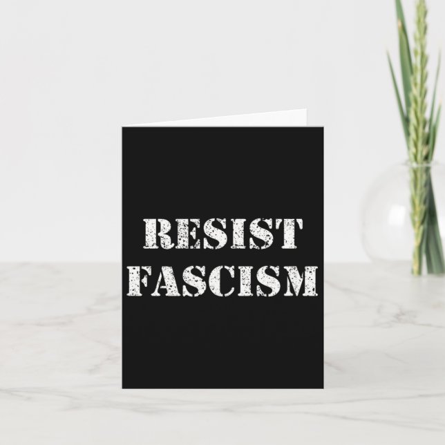 Tarjeta Resistir el fascismo (Anverso)