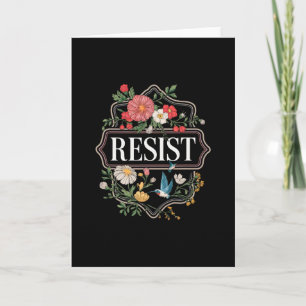 Tarjeta Resistir Floral Protesta Trump Anti Trump 3 