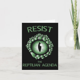 Tarjeta Resistir la Agenda Reptiliana Teoría de la Conspir