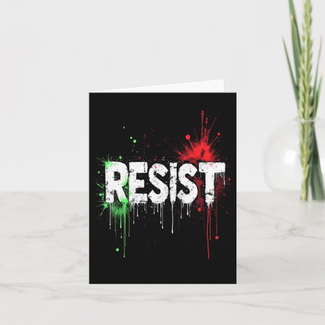 Tarjeta Resistir la protesta política (Anverso)