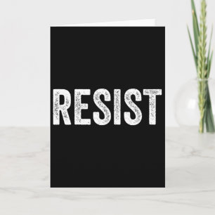 Tarjeta Resistir Marcha de Protesta Anti-trump Política De