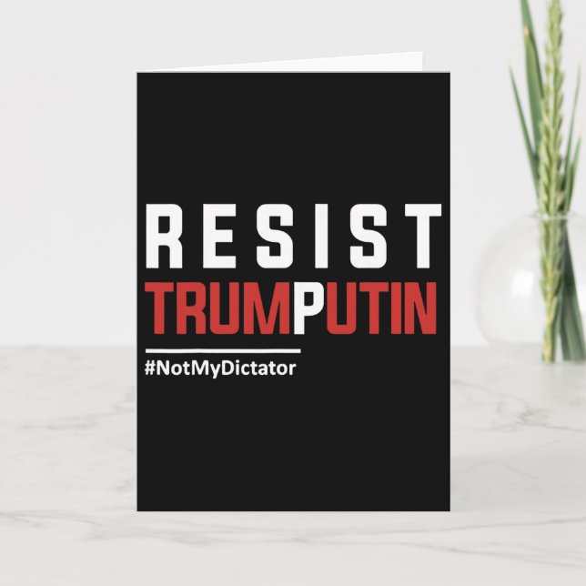 Tarjeta Resistir Trump Putin  (Anverso)