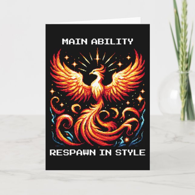 Tarjeta Respawnir con estilo Phoenix Pixel Revival Arte de (Anverso)