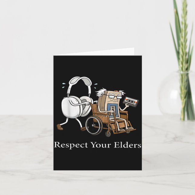Tarjeta Respect Your Elders Retro Gaming Funny Gamer Contr (Anverso)