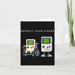 Tarjeta Respeta a los mayores retro gaming divertido jugad