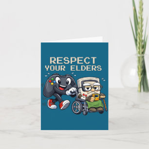 Tarjeta Respeta a tus mayores Control de juegos retro dive