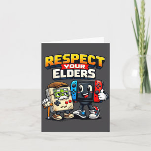 Tarjeta Respeta a tus mayores Retro Gaming divertido Gamer