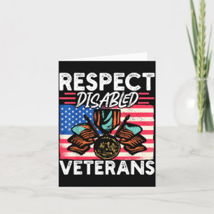 Tarjeta Respetar a veteranos discapacitados