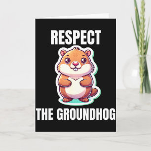 Tarjeta Respetar Al Susurrador De Marmota Divertido Vintag