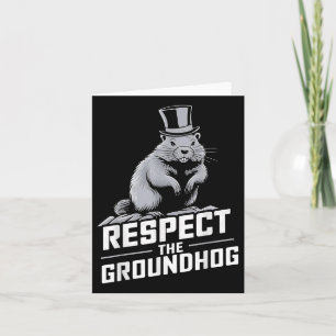 Tarjeta Respetar El Día De La Hog Terrestre De Groundhog _
