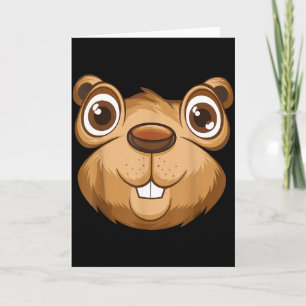 Tarjeta Respetar el Día de la Marmota Disfraz de Animal