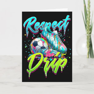 Tarjeta Respetar El Drip Fútbol Helado Drip Con Purpurina