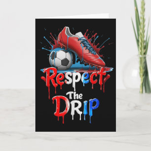 Tarjeta Respetar el estilo callejero de graffiti de fútbol