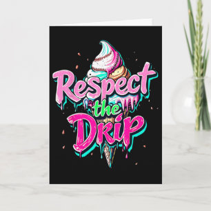 Tarjeta Respetar el goteo Bysebyll Cono de helado Goteo Ho