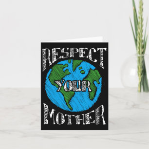 Tarjeta Respetar el medio ambiente verde del Día del Plane