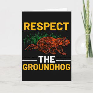Tarjeta Respetar la marmota Celebra el Día de la Marmota