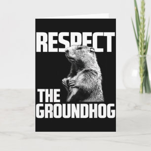 Tarjeta Respetar la marmota Día de la marmota