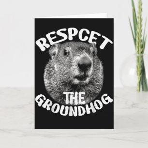 Tarjeta Respetar la marmota Día de la marmota _1