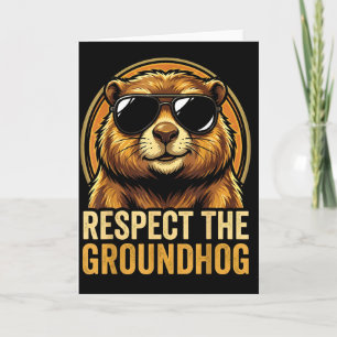 Tarjeta Respetar la marmota Día de la marmota 2026 