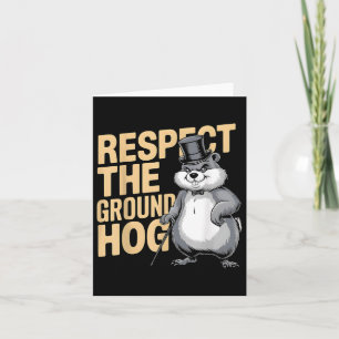 Tarjeta Respetar la marmota Día de la marmota _3