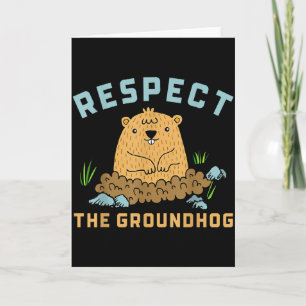 Tarjeta Respetar la marmota divertida imagen de la marmota