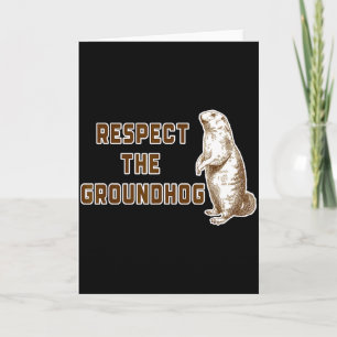 Tarjeta Respetar la marmota divertida imagen de la marmota