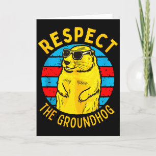 Tarjeta Respetar La Marmota Divertida Marmota Día De La Ma