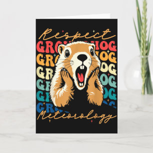 Tarjeta Respetar La Marmota Divertida Woodchuck Hombres Mu