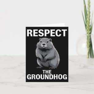 Tarjeta Respetar la marmota Feliz día de la marmota Vacaci