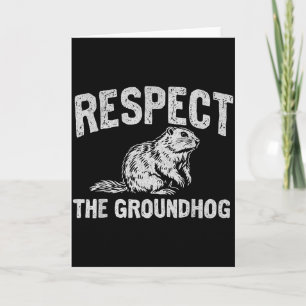 Tarjeta Respetar la marmota Foto de marmota Día de la marm