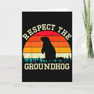 Tarjeta Respetar las marmotas roedores lindos vintage retr