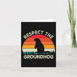 Tarjeta Respetar los roedores del Día de la Marmota Lindos