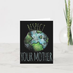 Tarjeta Respetar tus tejas vintage del Día de la Tierra de
