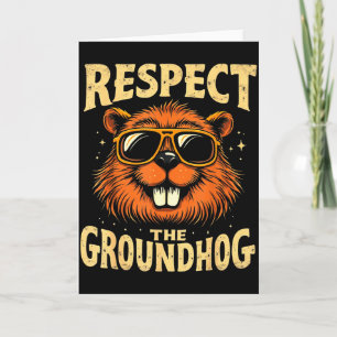 Tarjeta Respeten a la marmota Feliz Día de la Marmota _3